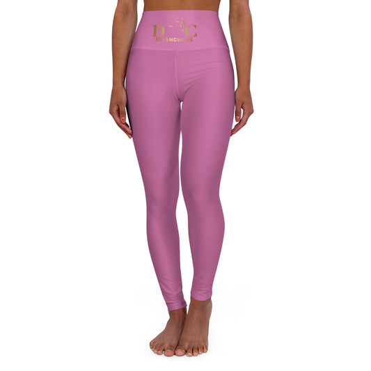 High Waisted Yoga Leggings DC pink-gold