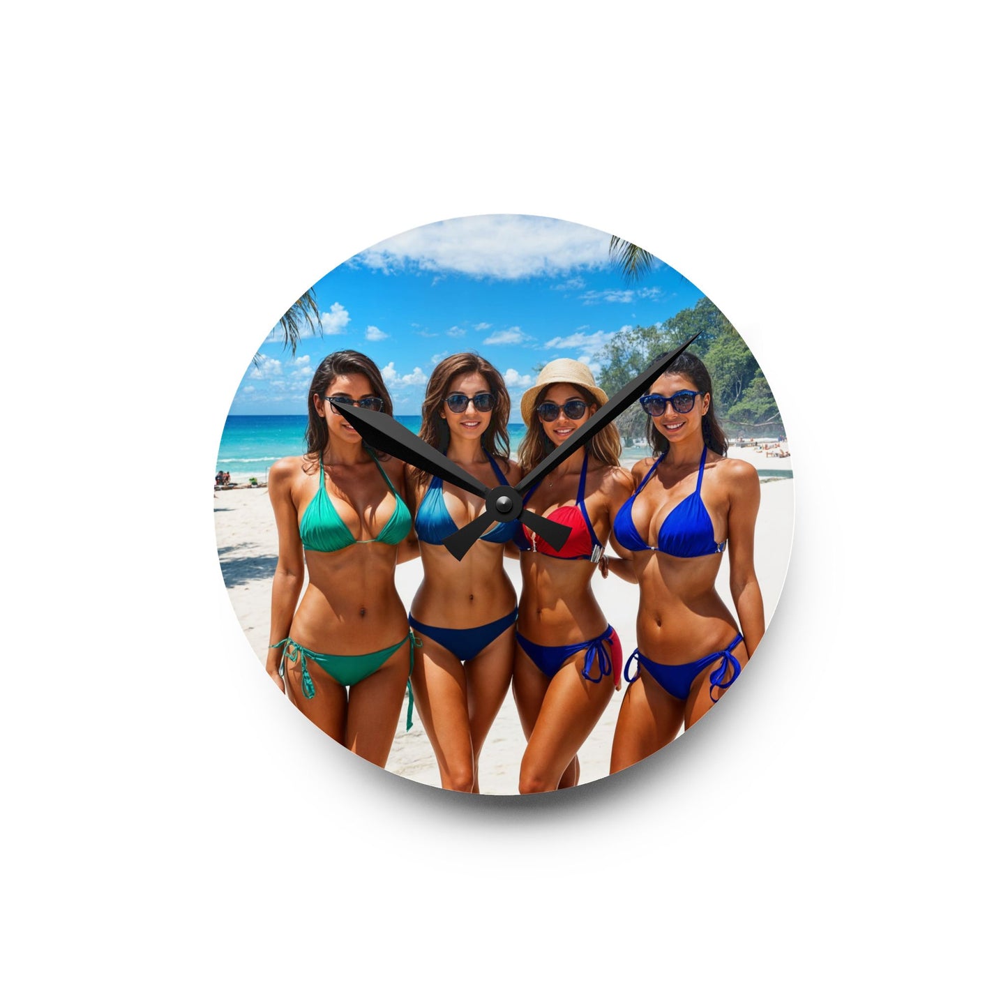 Acrylic Wall Clock calendar girls